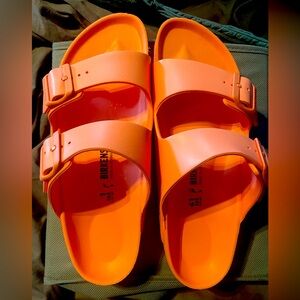 Coral Birkenstocks